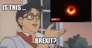 A meme of Brexit as a black hole