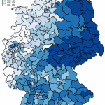 AfD results in 2017 federal election in Germany (map of districts)