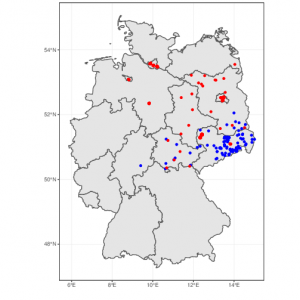 Sieht so die deutsche Einheit aus? Karte der Hochburgen von AfD und Linkspartei, 2017