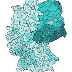 Regional support (district level) for the AfD in the EP 2019 election