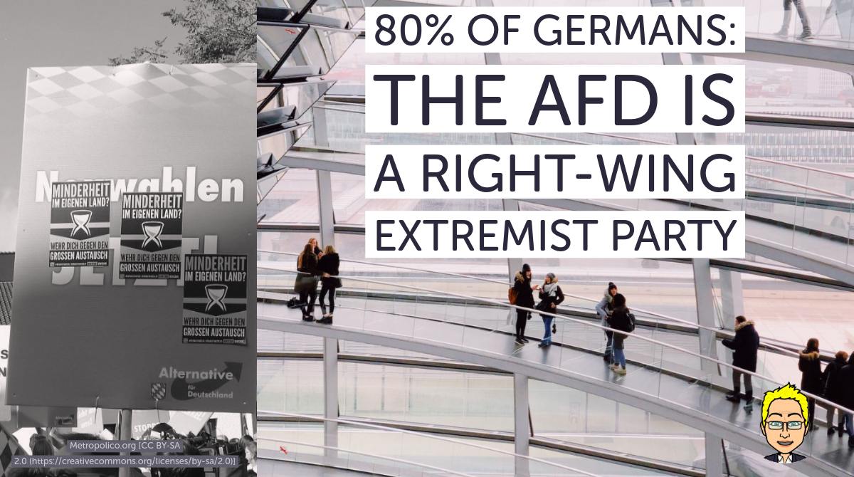 A vast majority of Germans sees the AfD as a right-wing extremist party