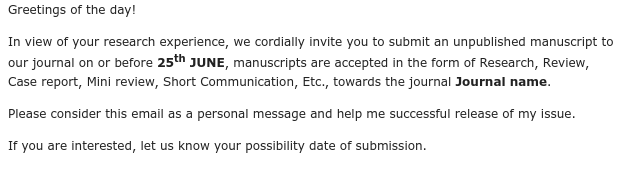 When you run a predatory journal... 1