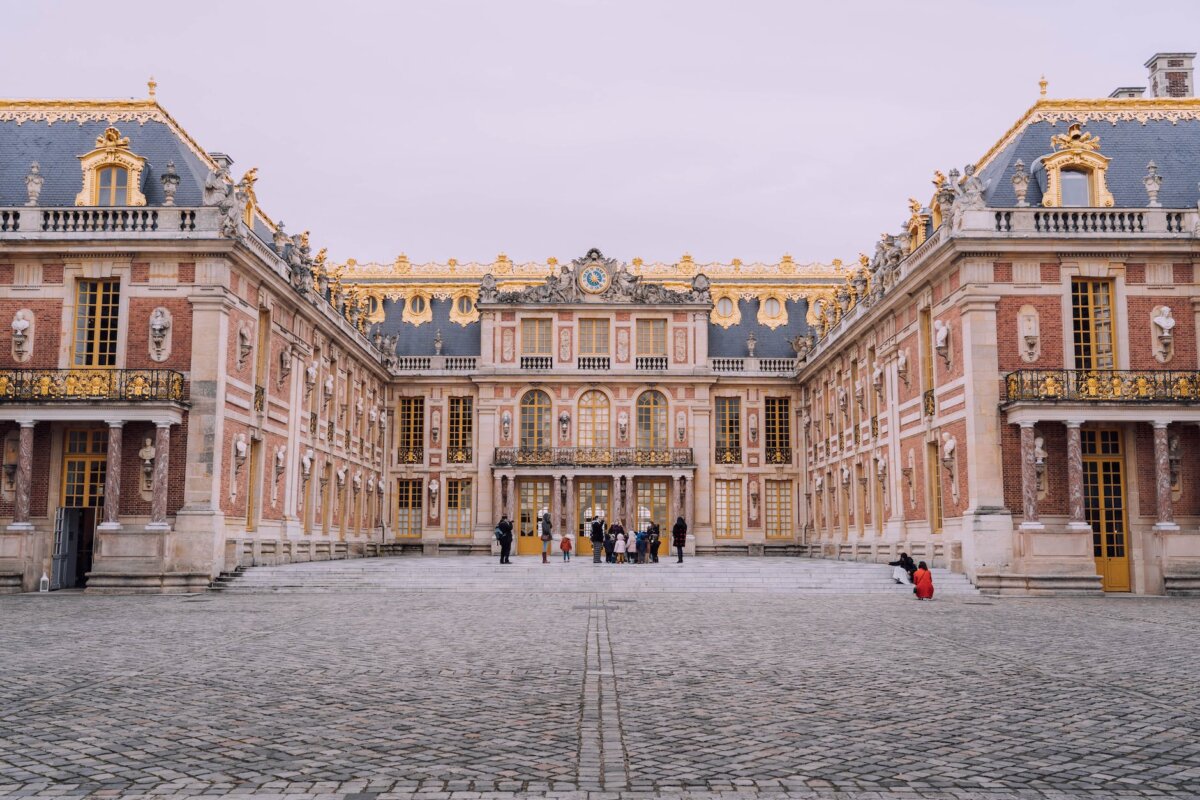 marble courtyard palace of versailles versailles france