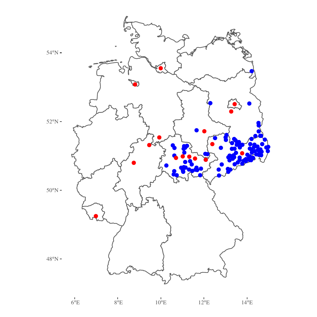 Lokale Hochburgen (Wahlbezirke) von AfD und Linke bei der Bundestagswahl 2021