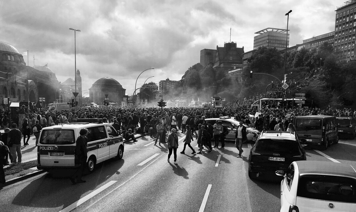 demonstration, hamburg, g20