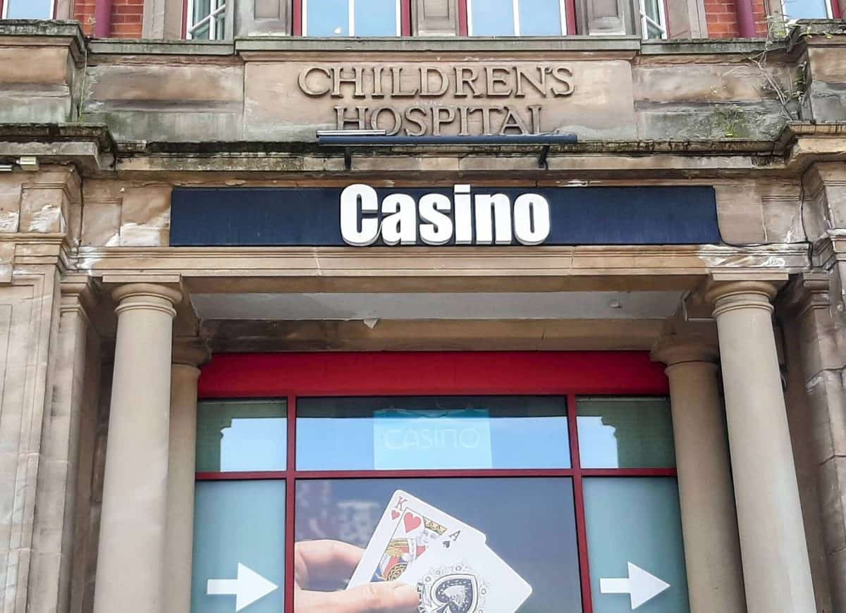 Exterior of a building with a sign reading 